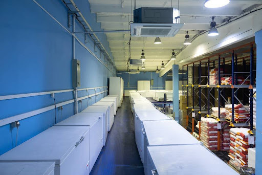 Warehouse of cold storage room.