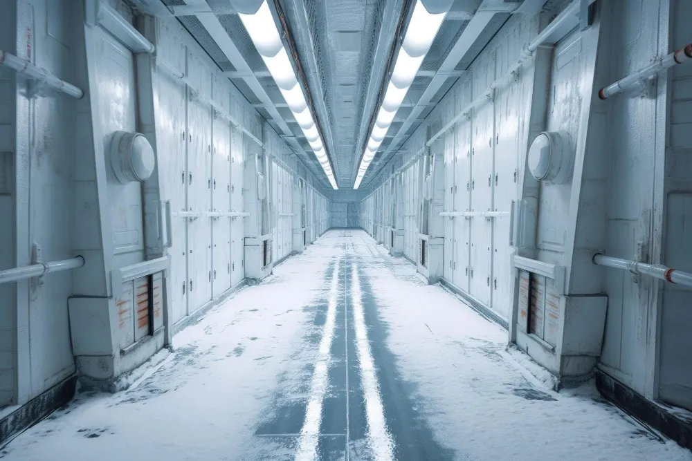 Cold storage room.
